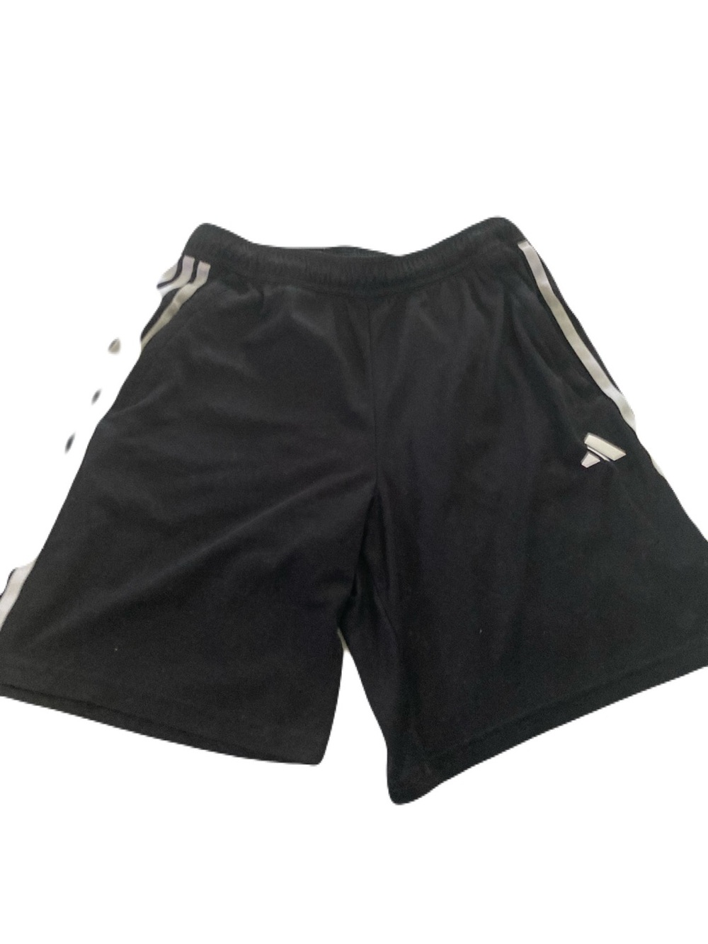 adidas Black Men's Athletic Shorts with White Side Stripes